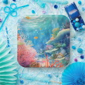 Great Barrier Reef Waterverf Papieren Bordje (Feest)