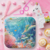 Great Barrier Reef Waterverf Papieren Bordje (Feest)