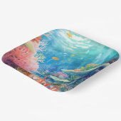 Great Barrier Reef Waterverf Papieren Bordje (Gebogen)