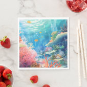 Great Barrier Reef Waterverf Servet (Insitu)