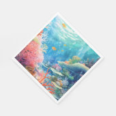 Great Barrier Reef Waterverf Servet (Hoek)