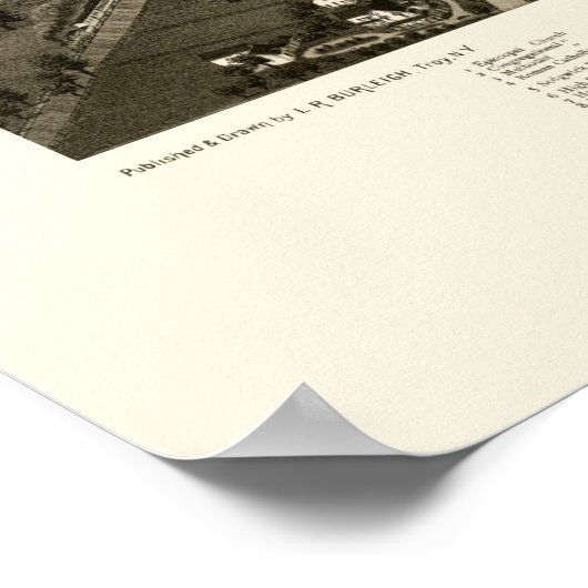 Great Barrington, MA Panoramic Map - 1884 Poster (Hoek)