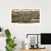 Great Barrington, MA Panoramic Map - 1884 Poster (Thuiskantoor)