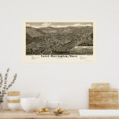 Great Barrington, MA Panoramic Map - 1884 Poster (Keuken)