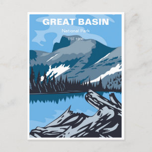 Great Basin Desert vintage reizen nevada Briefkaart