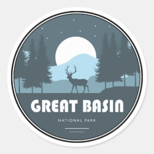 Great Basin National Park Deer Ronde Sticker