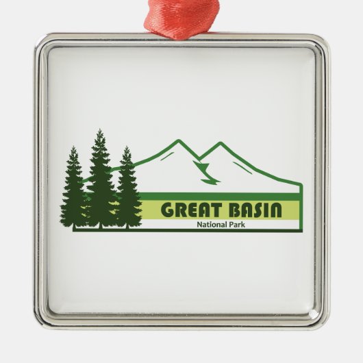 Great Basin National Park Groene strepen Metalen Ornament (Voorkant)