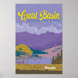Great Basin National Park Illustratie Reis Kunst Poster