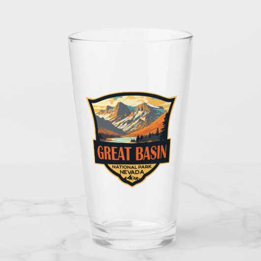 Great Basin National Park Illustratie Reiskunst Glas (Voorkant)