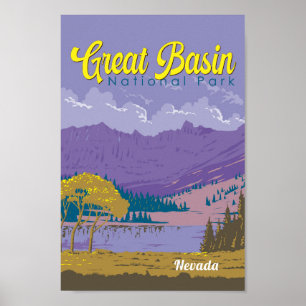 Great Basin National Park Illustratie Reiskunst Poster
