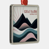 Great Basin National Park Kleurrijke heuvels Metalen Ornament (Rechts)