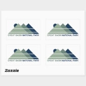 Great Basin National Park Mountain Sun Rechthoekige Sticker (Vel)