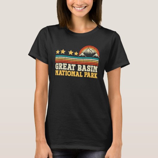 Great Basin National Park Mountain Trees Camping H T-shirt (Voorkant)