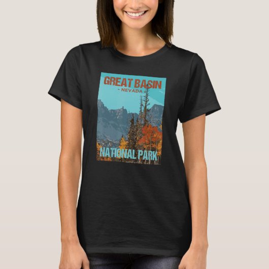 Great Basin National Park Nevada Poster Design T-shirt (Voorkant)