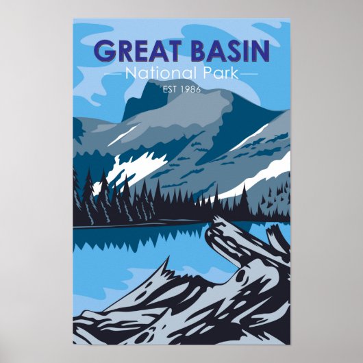 Great Basin National Park Nevada Vintage Poster (Voorkant)