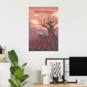 Great Basin National Park Reisposter Poster (Thuiskantoor)