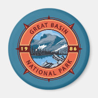 Great Basin National Park Retro Compass Embleem