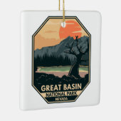 Great Basin National Park Retro Embleem Keramisch Ornament (Rechts)