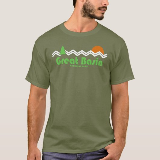 Great Basin National Park Retro T-shirt (Voorkant)