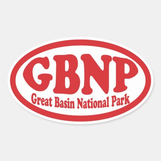 Great Basin National Park rode ovale sticker (Voorkant)