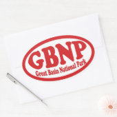 Great Basin National Park rode ovale sticker (Envelop)