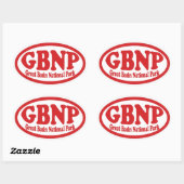 Great Basin National Park rode ovale sticker (Vel)