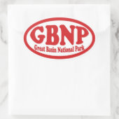 Great Basin National Park rode ovale sticker (Tas)