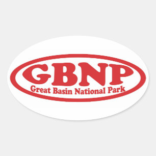 Great Basin National Park rode ovale sticker