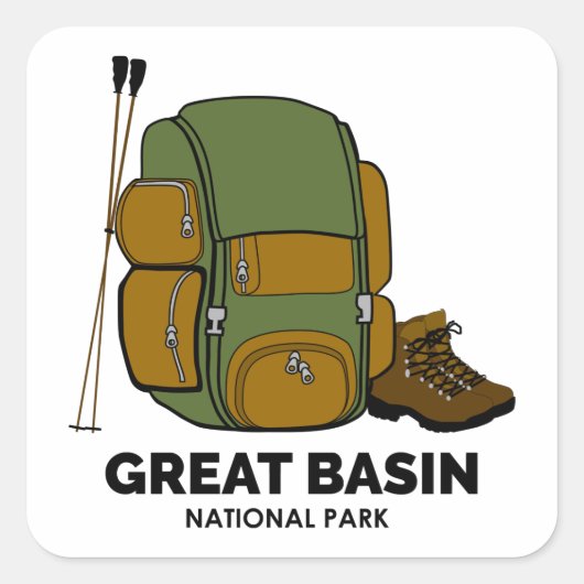 Great Basin National Park-rugzak Vierkante Sticker (Voorkant)