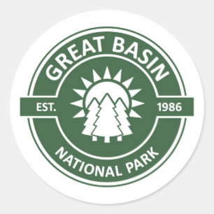 Great Basin National Park Sun Trees Ronde Sticker