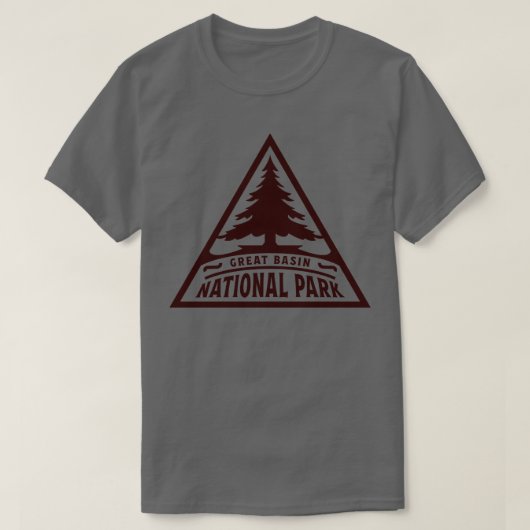 Great Basin National Park Tree Triangle Brown T-shirt (Design voorkant)