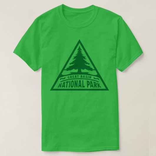 Great Basin National Park Tree Triangle Green T-shirt (Design voorkant)