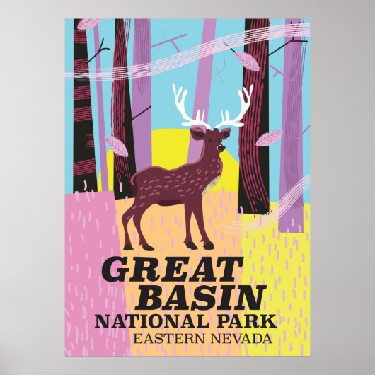 Great Basin National Park vintage reisposter Poster (Voorkant)
