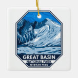 Great Basin National Park Wheeler Peak  Keramisch Ornament<br><div class="desc">Geweldig ontwerp van vectorillustraties van het bekken. Het park bevindt zich in de Great Basin woestijn en bevat de meeste zuidelijke slangen.</div>