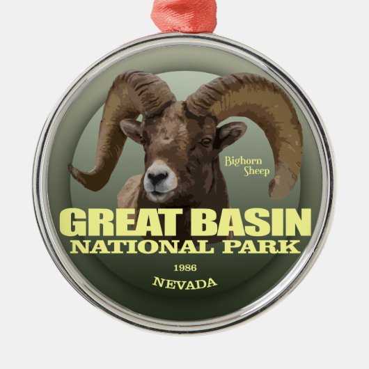 Great Basin NP (Bighorn) WT Metalen Ornament (Voorkant)