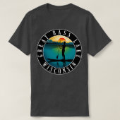 Great Bass Lake Wisconsin Paddleboarding T-shirt (Design voorkant)
