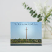 Great Beacon of Faith Cross St Augustine Florida Briefkaart (Staand voorkant)