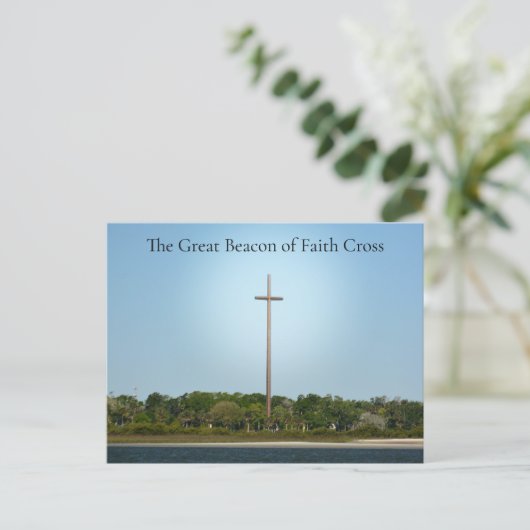 Great Beacon of Faith Cross St Augustine Florida Briefkaart (Staand voorkant)