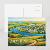 Great Bend, Kansas Kansas Briefkaart (Voorkant / Achterkant)