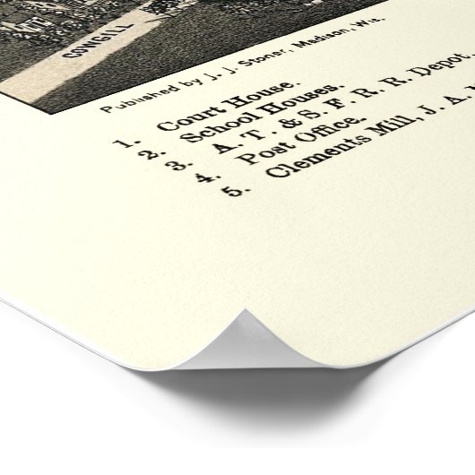 Great Bend, KS Panoramic Map - 1882 Poster (Hoek)