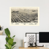 Great Bend, KS Panoramic Map - 1882 Poster (Thuiskantoor)
