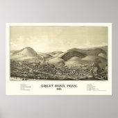 Great Bend, PA Panoramic Map - 1887 Poster (Voorkant)