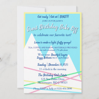 Great Birthday Bake Off Invitation  Kaart