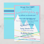 Great Birthday Bake Off Invitation | Pink Border Kaart (Voorkant / Achterkant)