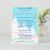 Great Birthday Bake Off Invitation | Yellow Border Kaart (Staand voorkant)