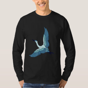 Great Blue Flying Heron Full Flight Ornitholoog T-shirt