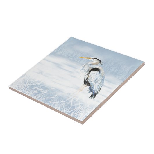 Great Blue Herion Wilderness Bird Tegeltje (Zijkant)