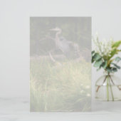 Great Blue Heron 8917 Briefpapier (Staand voorkant)