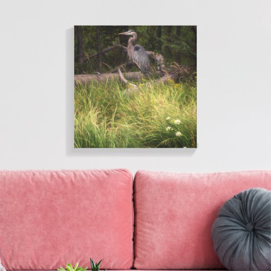 Great Blue Heron 8917 Canvas Afdruk (Insitu (Woonkamer))