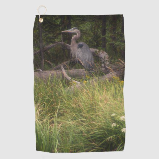 Great Blue Heron 8917 Golfhanddoek (Voorkant)